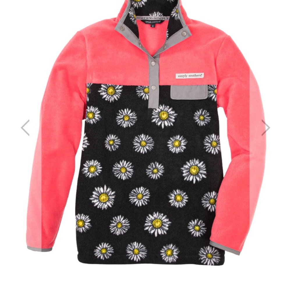 SIMPLY SOUTHERN CLASSIC DAISY FLEECE LONG SLEEVE CREW SWEATSHIRT